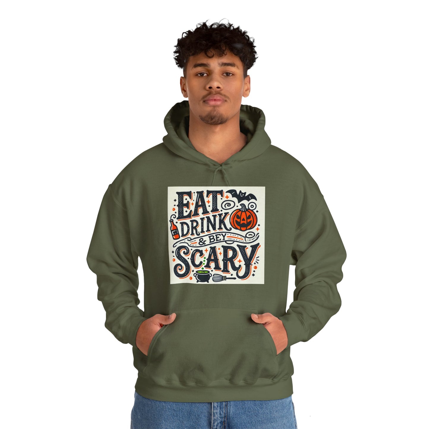 Eat Drink & Be Scary Hooded Sweatshirt