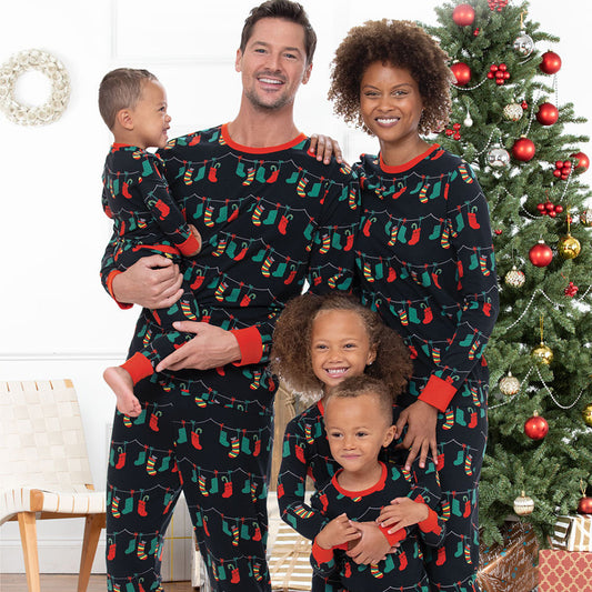 Christmas Socks Printed Pajama Set For Family